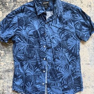 Bonobos Men's Navy Leaf Riviera Shirt